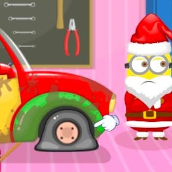 Santa Minion Christmas Car