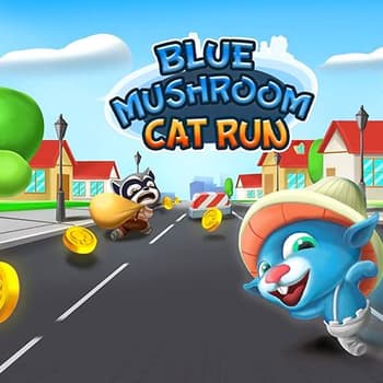 Blue Mushroom Cat Run