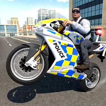 Police Chase Motorbike Driver
